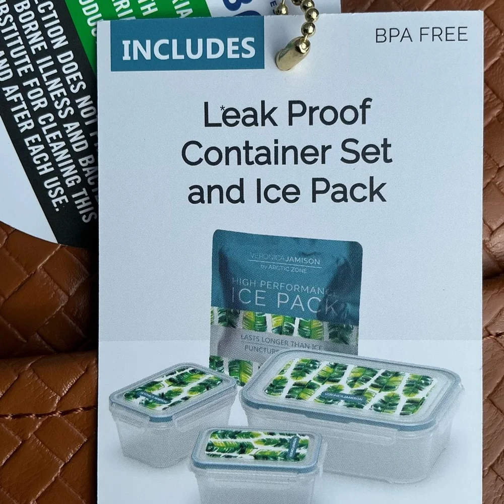 8 Piece Faux Leather Insulated Lunch Pack by Arctic Zone